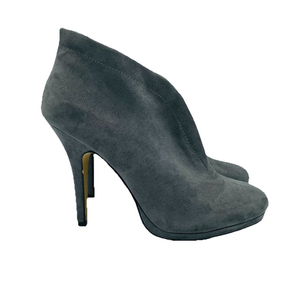 Apt.9 Heels Womens Size 8.5 M Gray Stiletto Dress Sexy Slip On Booties Shoes